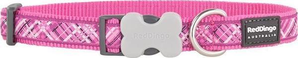 Reddingo Flanno Desenli Pembe Köpek Boyun Tasması M 20mm /31-47 cm - Image 1