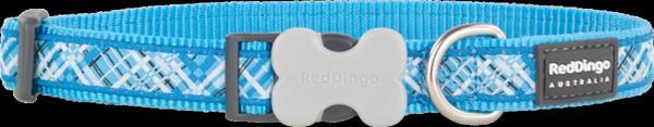 Reddingo Flanno Desenli Turkuaz Köpek Boyun Tasması M 20mm / 31-47 cm - Image 1