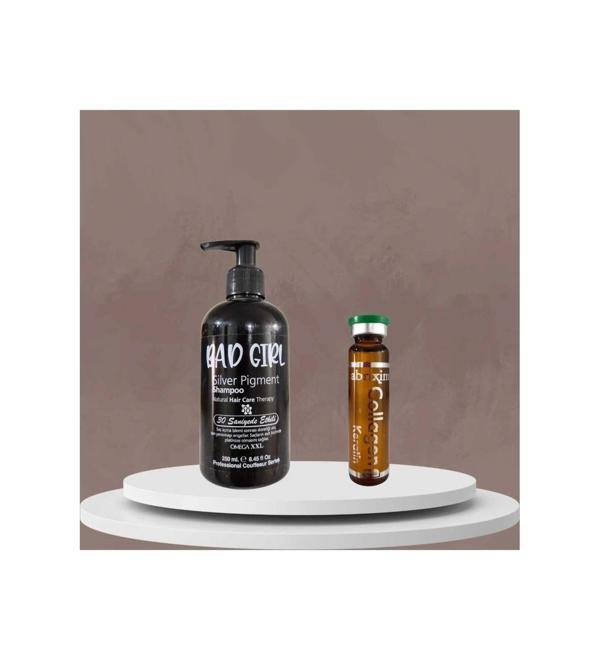 Mor Şampuan Silver Pigment 30 Saniyede Etkili 250 ml ve Collegen Keratin Serum 10 ml - Image 1