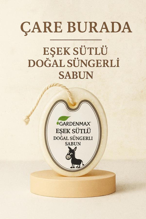 Gardenmax - Eşek Sütlü Doğal Süngerli Sabun - Image 1