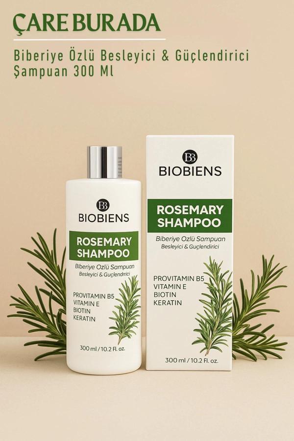 Biobiens - Biberiye Özlü Besleyici & Güçlendirici Şampuan 300 Ml (Biotin & Keratin) - Image 1