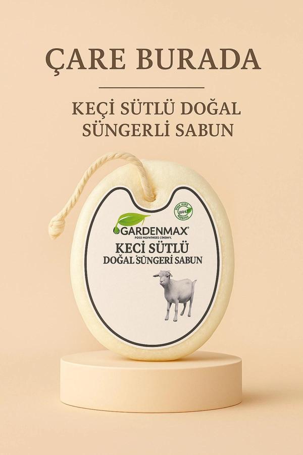 Gardenmax - Keçi Sütlü Doğal Süngerli Sabun - Image 1