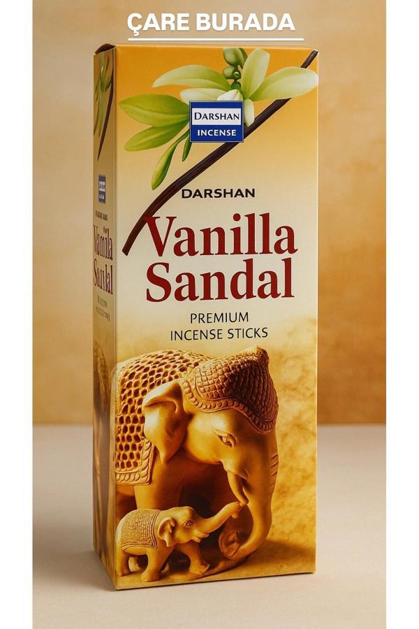 Darshan Incense - Vanilya & Sandal 20'li Çubuk Tütsü (Meditasyon & Derin Rahatlama) - Image 1