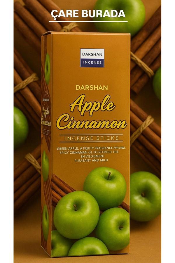 Darshan Incense - Apple & Cinnamon 20'li Çubuk Tütsü (Elma & Tarçın) - Image 1