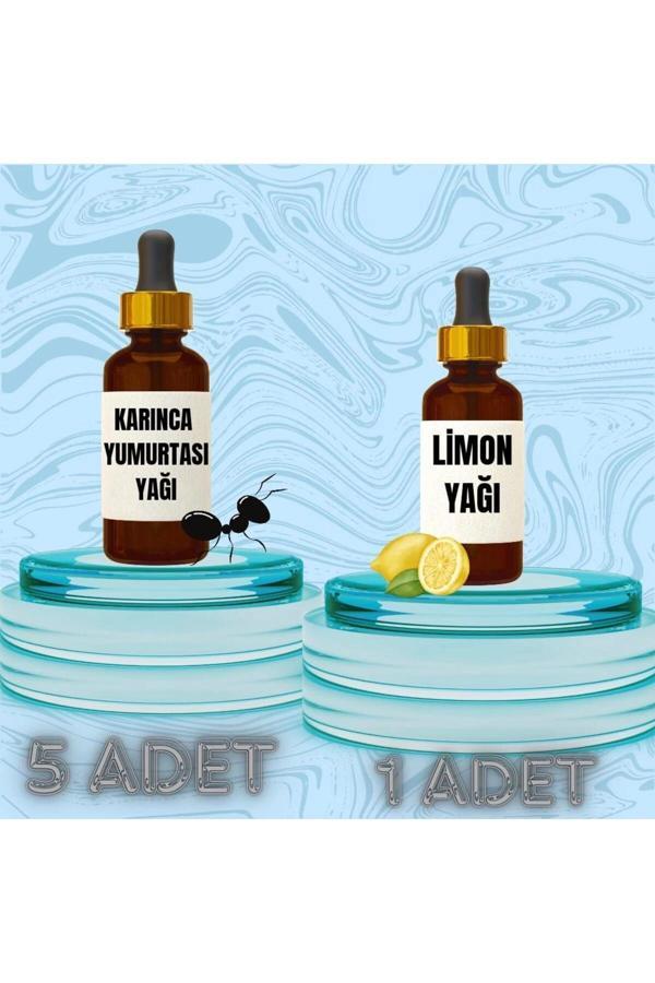 Tüy azaltıcı set 5 adet karınca yumurtası Yağı + 1 adet limon yağı - Image 1