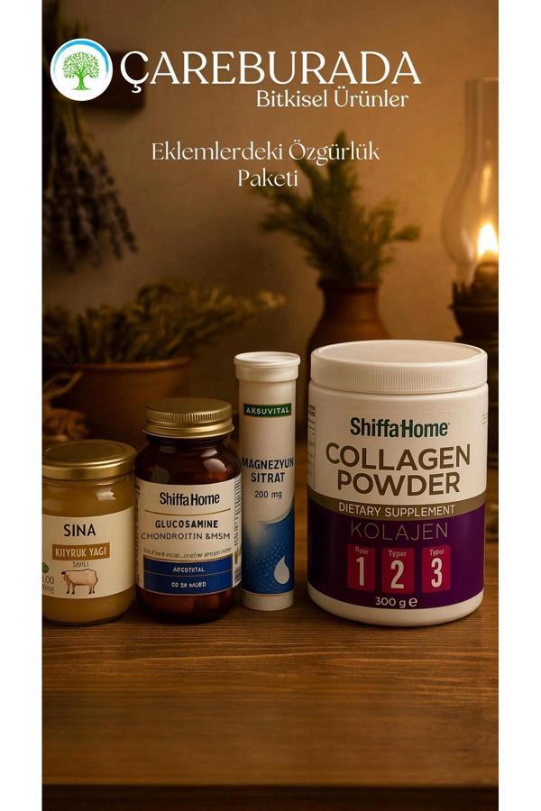 Eklemlere Özgürlük Seti Kuyruk Yağı,, Glucozamin,Magnezyum Sitrat, Collagen - Image 1