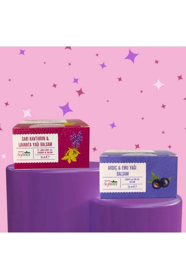 Balsam Set Sarı Kantaron& Lavanta Yağı Balsam + Ardıç & Emu Yağı Balsam - Image 1