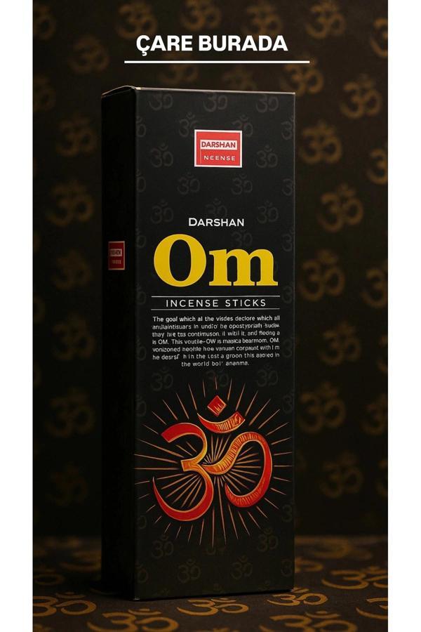 Darshan Incense - Om 20'li Çubuk Tütsü (Meditasyon & Odaklanma & Maneviyat) - Image 1