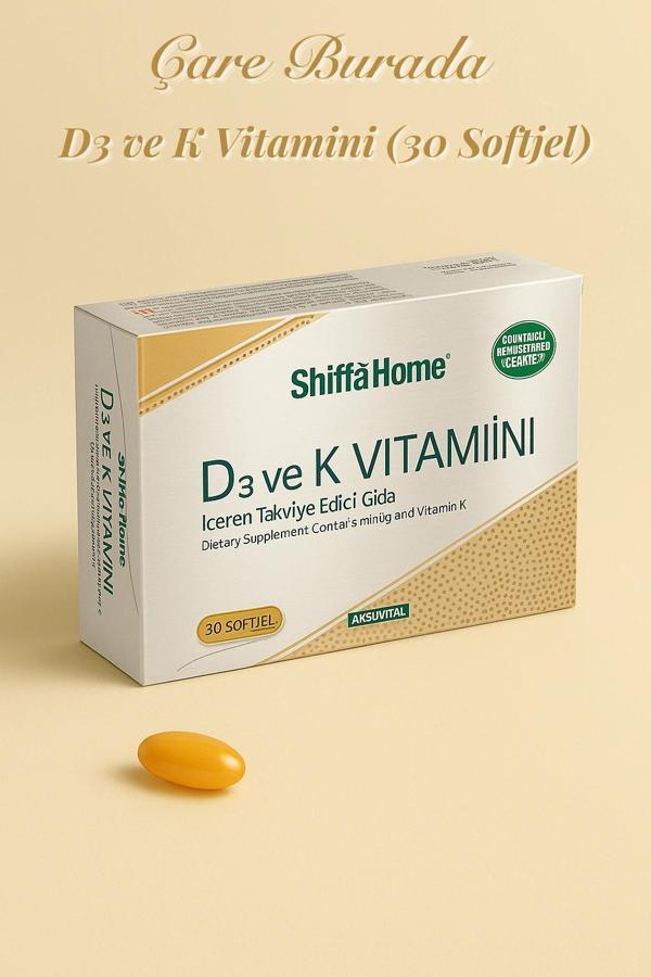D3 + K2 Vitamini Softjel 1340 mg (30 Adet) - Image 1