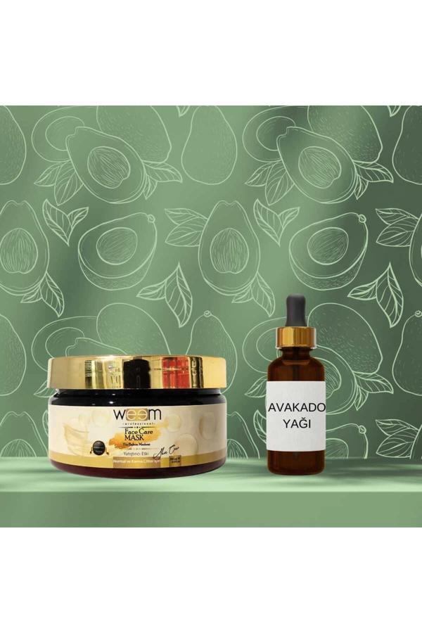 Avakado Yağı 20 ml + Yatıştırıcı Etki Yüz Bakım Maskesi - Image 1