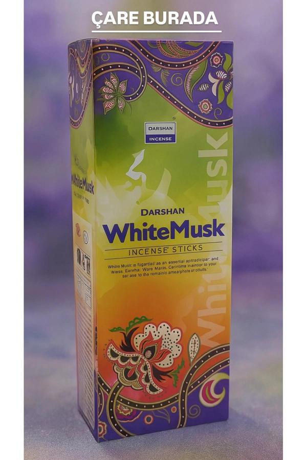 Darshan Incense - White Musk 20'li Çubuk Tütsü (Beyaz Misk) - Image 1