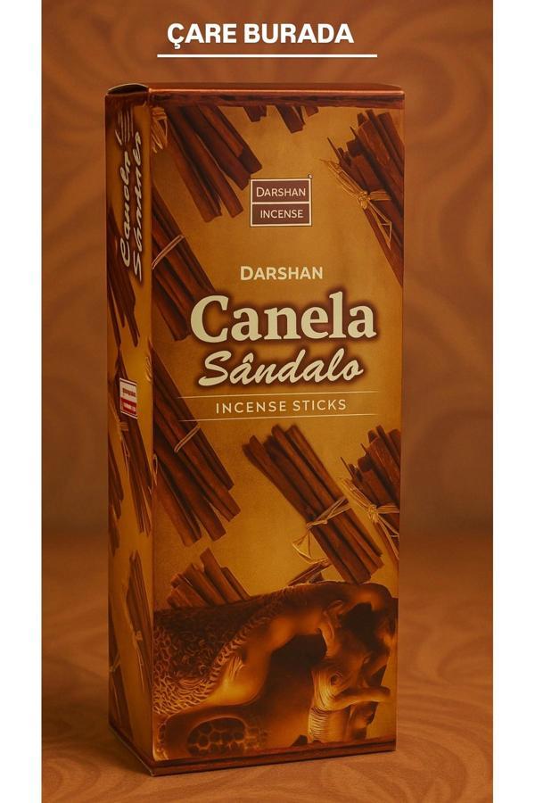 Darshan Incense - Canela Sandalo 20'li Çubuk Tütsü (Tarçın & Sandal) - Image 1