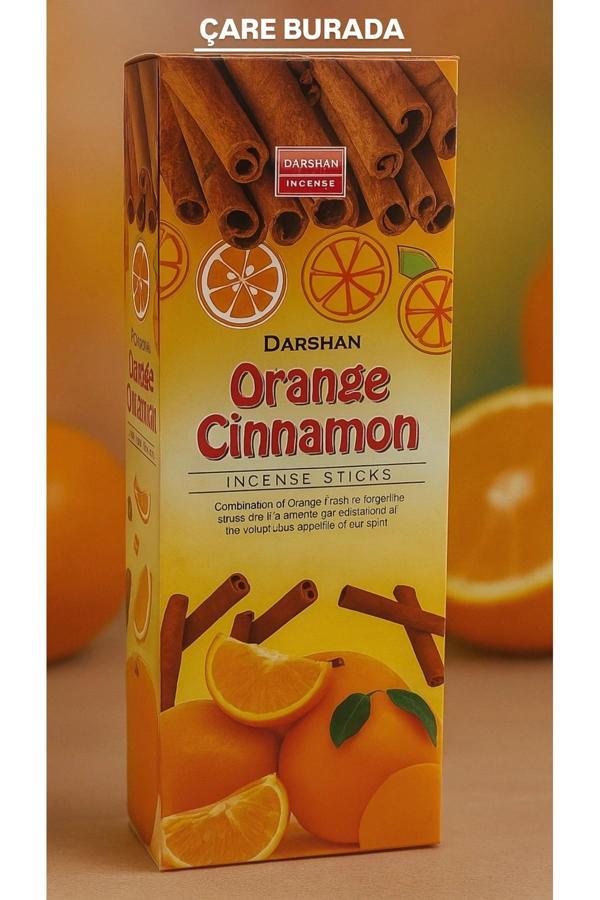 Darshan Incense - Orange & Cinnamon 20'li Çubuk Tütsü ( Portakal & Tarçın) - Image 1