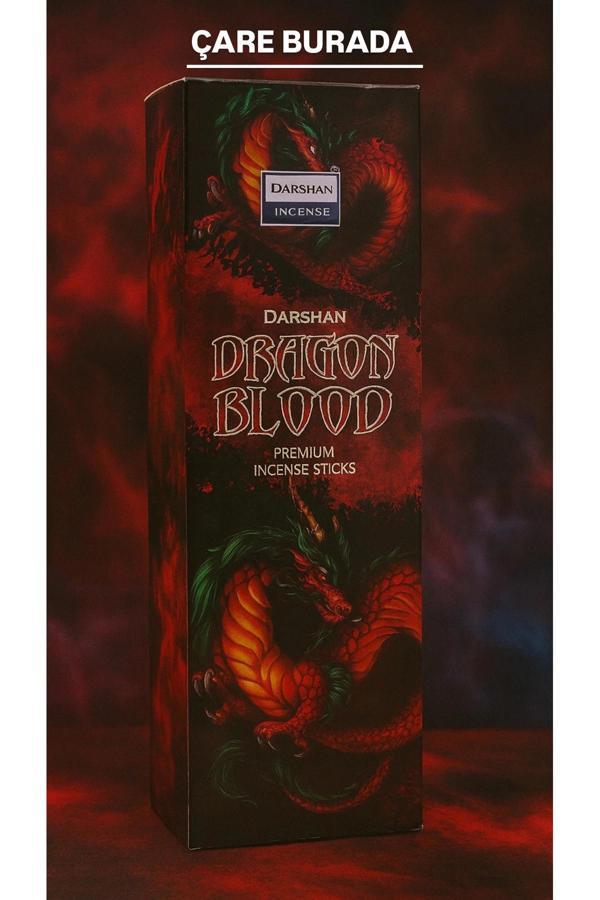 Darshan Incense - Dragon Blood 20'li Çubuk Tütsü (Güç & Korunma & Şans & Aşk) - Image 1