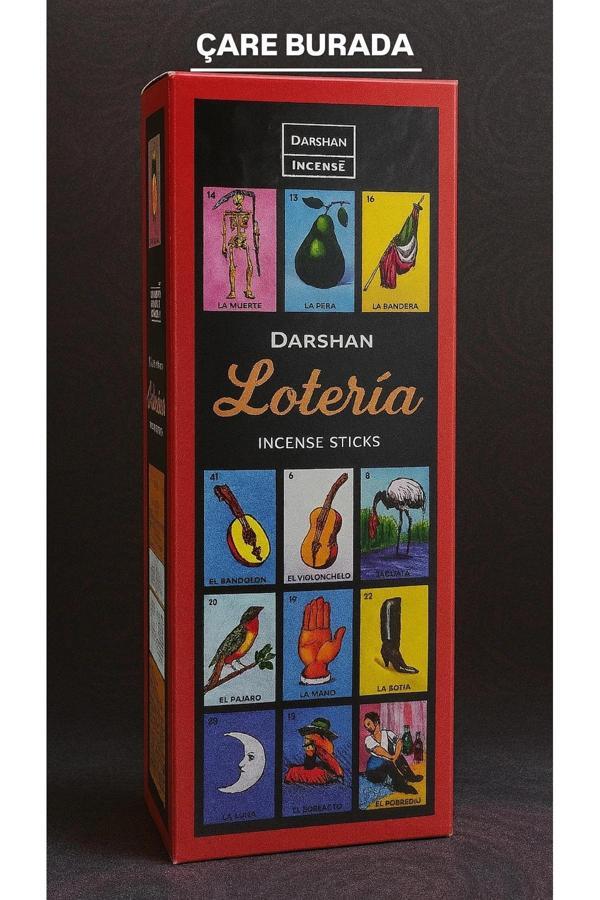 Darshan Incense - Loteria 20'li Çubuk Tütsü (Şans & Bereket) - Image 1