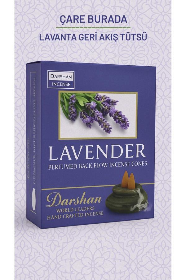 Darshan Incense - Lavanta Geri Akış Tütsü (10 Adet Geri Akış Tütsü) - Image 1
