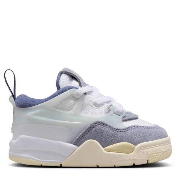 Nike Jordan 4 RM TD Leather Sneakers Hakiki Deri Lastik Bağcıklı Çocuk Spor Ayakkabı Beyaz Mavi - Image 1