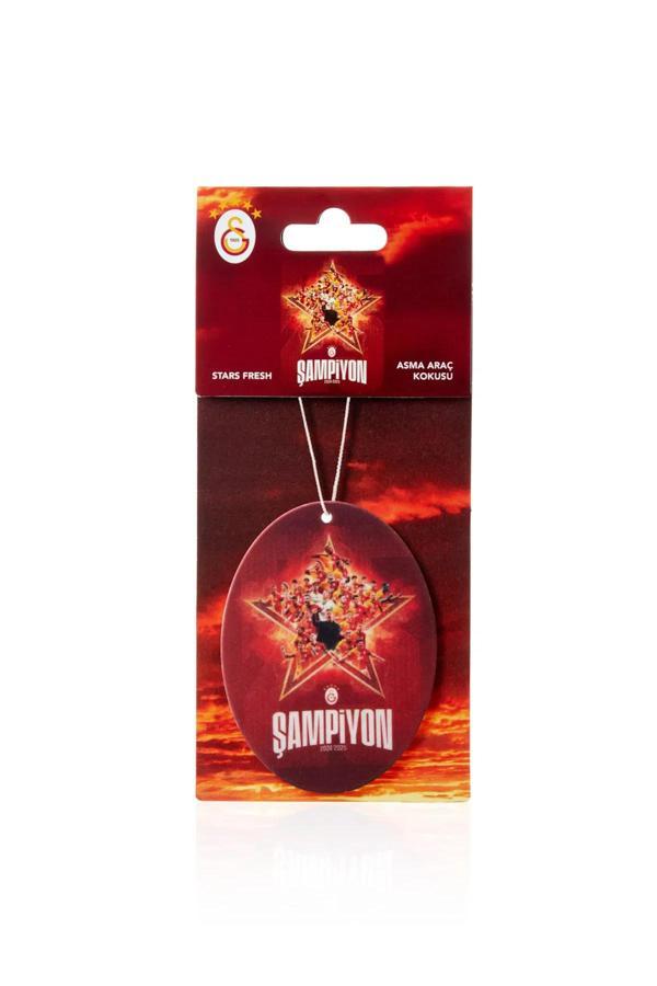 Galatasaray Resmi Lisanslı 5 Yıldızlı Şampiyon Fresh Asma Oto Kokusu ( Stars Fresh Kokusu ) - Image 1
