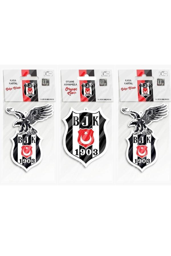 Beşiktaş Oto Kokusu 3'Lü Logo Ve Kartal Tasarımlı Okyanus Ve Bahar Kokusu - Image 1