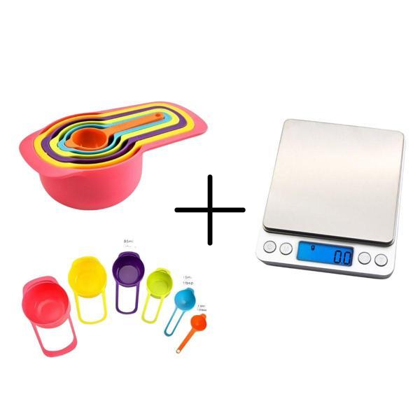 BUFFER® Elektronik 3000 GR Kapasiteli Dijital Hassas Mutfak Tartısı ve 5'li Pratik Ölçü Kaşığı  - Image 1