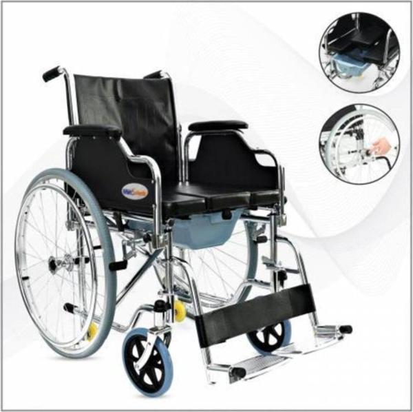 Göztepe Medikal Abc Tekerlekli Sandalye Yan Kol Katl.Ayak Çık.Lazımlıklı - Image 1