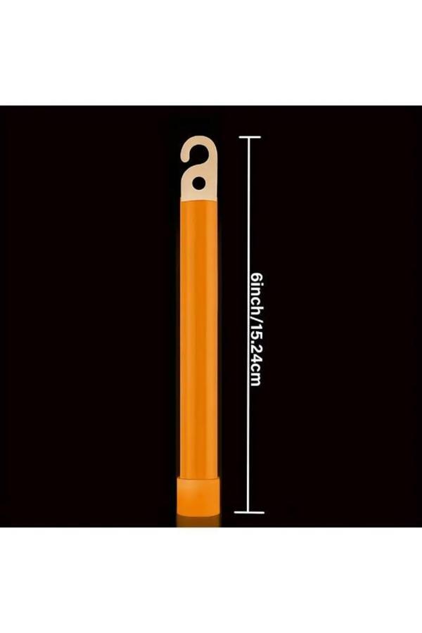 15 cm Turuncu Glow Işık Karanlıkta Parlayan Fosforlu Çubuk Yılbaşı Parti Acil Durum İşaret Çubuğu - Image 1