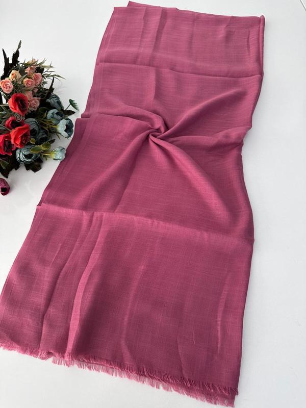 Düz Renk Pamuk Şal Koyu Pembe VDE0107 - Image 1