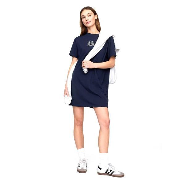 Gap V-Frch Logo Tee Dress Kadın Elbıse - Image 1