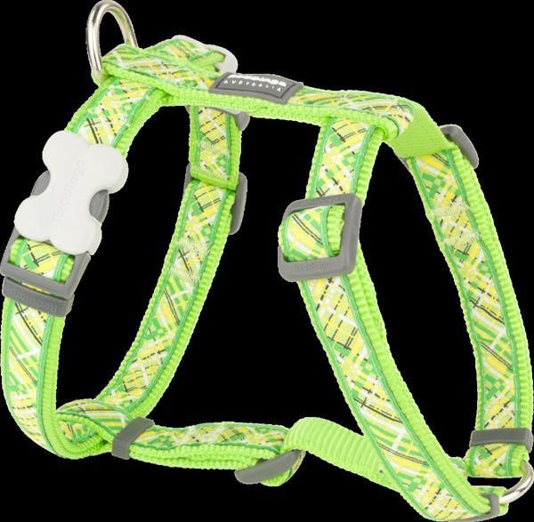 Reddingo Flanno Desenli Lime Köpek Göğüs Tasması S /15mm - Image 1
