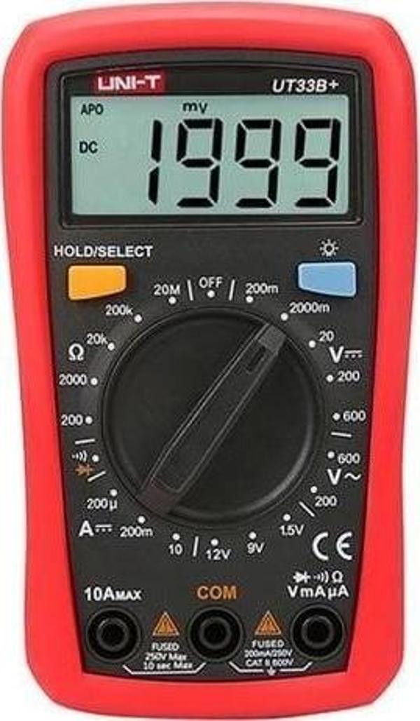 UNI-T UT33B+ Dijital Multimetre Ölçü Aleti Kırmızı - Image 1
