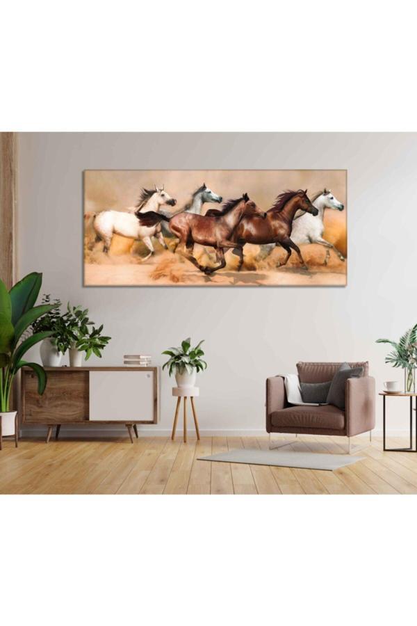 At Resimli Dekorasyonu Kanvas Tablo - Image 1