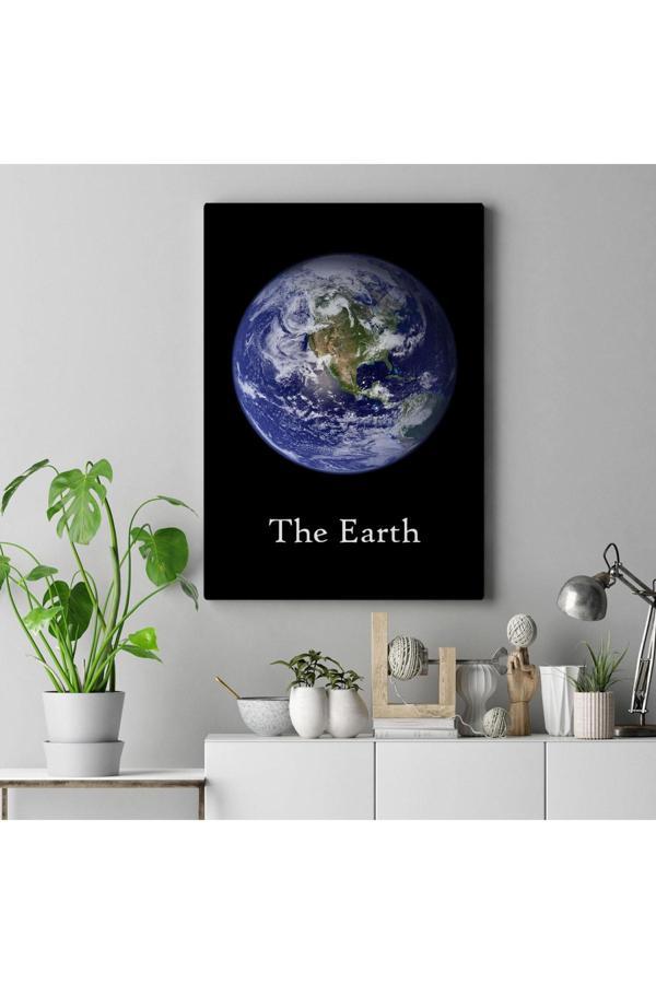 Yer Evrenimiz Gezegeni Tasarımlı Kanvas Tablo - Image 1