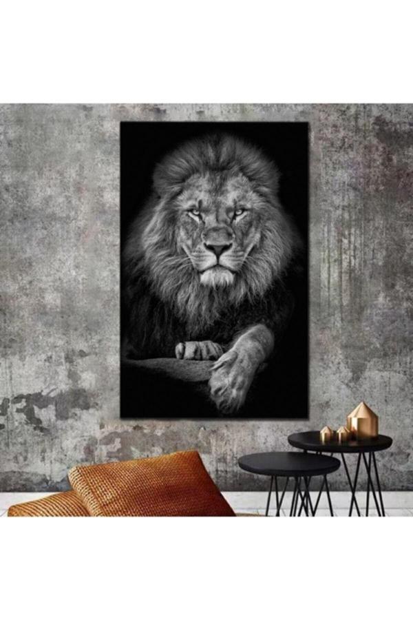 Aslan Leopar HD Baskı Kanvas Tablo HD Dijital Baskı Dikey kanvas Tablo 3355 - Image 1