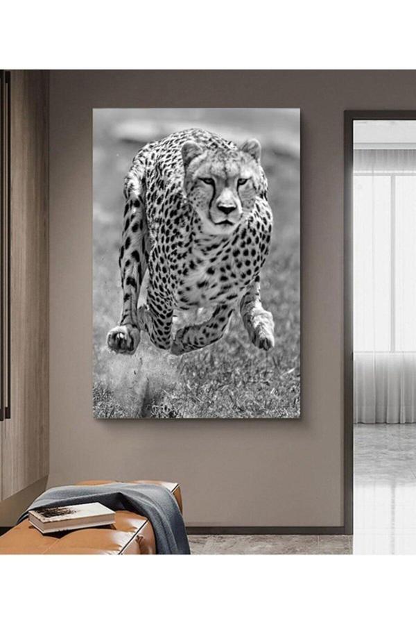 Aslan Leopar Kanvas Tablo - Image 1