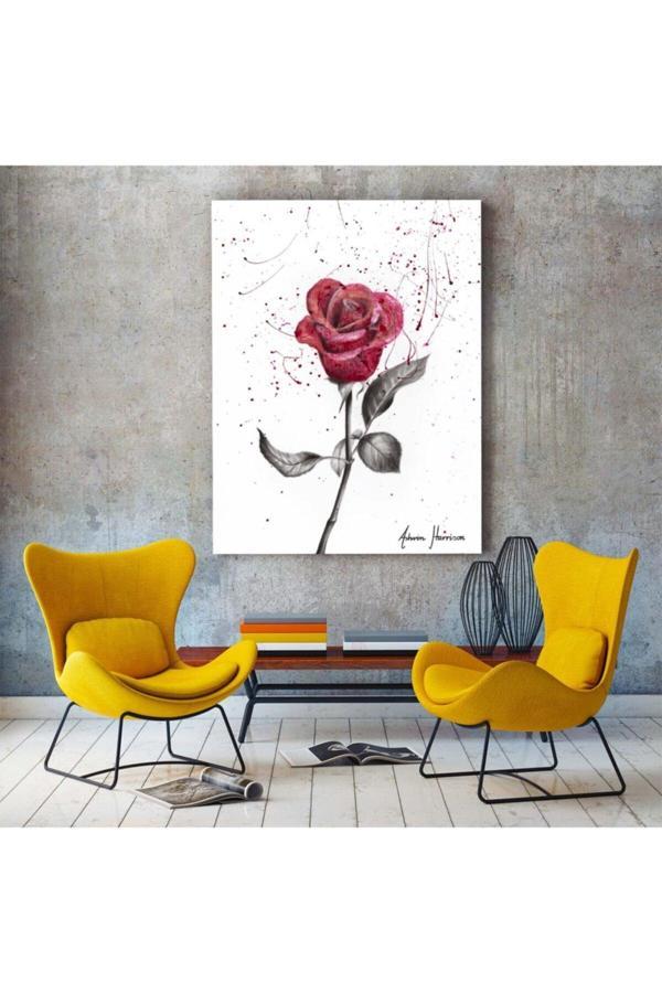 Şarap Taç Güllü Ashvin-harrison Sanat Eseri Kanvas Tablo - Image 1