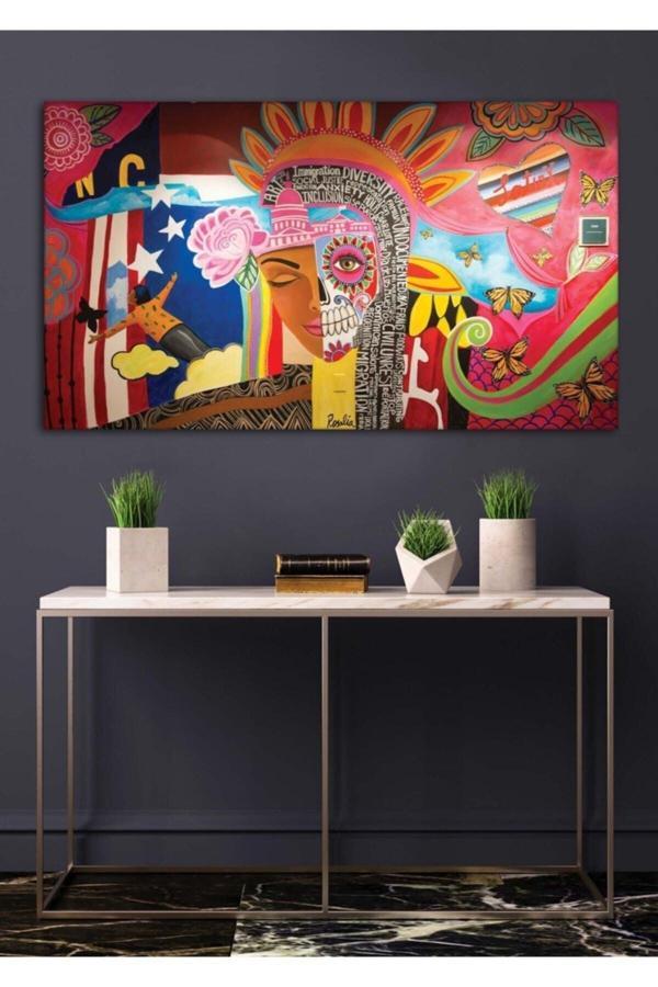 Çiçek Resimli Duvar Dekorasyon Kanvas Tablo Ççkt-710-157 - Image 1