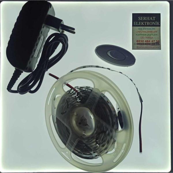 Okay Serhat 3 Çipli Beyaz Şerit Led 5 Mt + 12V Adaptör Tak Çalıştır - Image 1