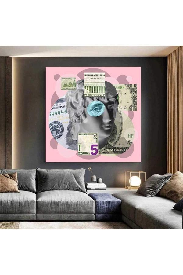 Popart Heykeli Kanvas Tablo - Image 1