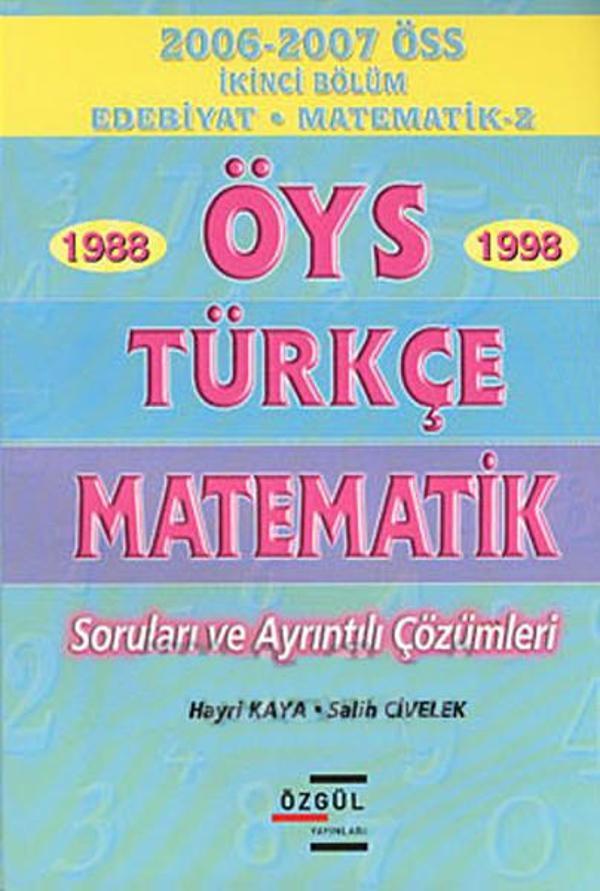 1988-1998 ÖYS Türkçe MatematikSoruları ve Ayrıntılı Çözümleri - Özgül Yayınları - Image 1
