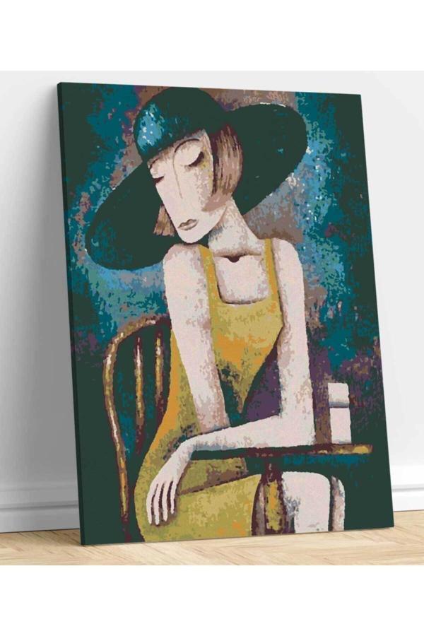 Kanvas Tablo Bayan Cafe Iı - Image 1