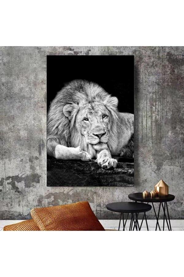 Aslan Leopar Kanvas Tablo - Image 1