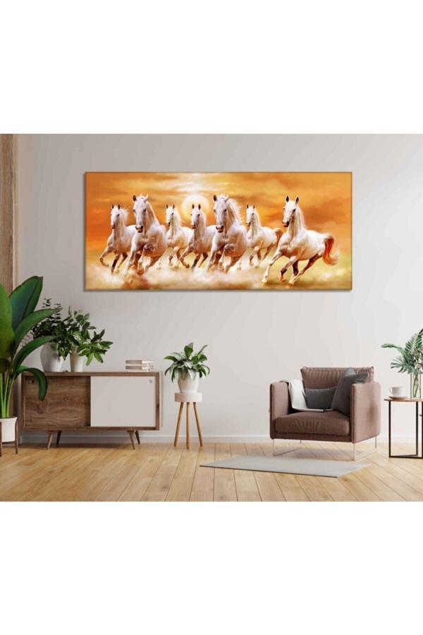 At Resimli Oturma Odası Yatak Odası Dekorasyonu Kanvas Tablo - Image 1