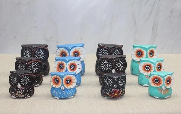 MDB Ahşap 3'lü Baykuş Seti Model 5 - Image 1