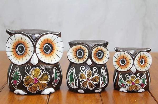 MDB Ahşap 3'lü Baykuş Seti Model 1 - Image 1