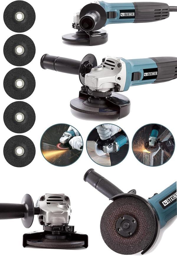 Steiner Alman 3000 W Profesyonel Sjs Metal Şanzuman Avuç İçi Taşlama Makinası 125 Mm + 5 Adet Taş - Image 1