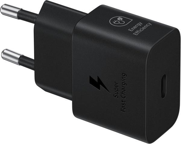 Samsung Hızlı Şebeke Şarj Cihazı 25W Usb C Kablosuz, Siyah - Image 1