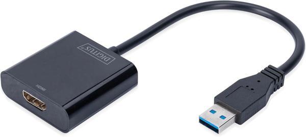Digitus Usb 3.0 Görüntü Adaptörü, Usb A - Hdmi Tip A, Full Hd, 1920 X 1080 Piksel, Plastik, Siyah - Image 1