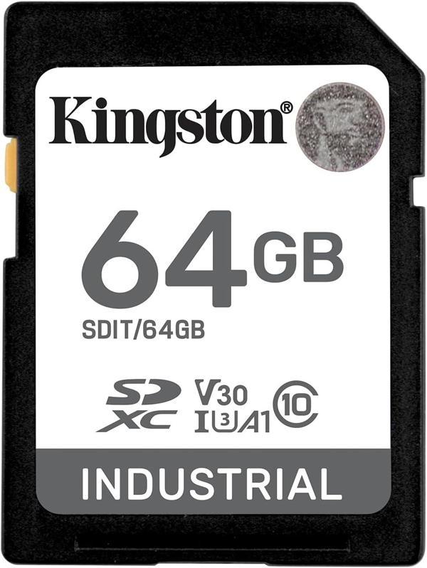 Kingston Endüstriyel Sd Kart, 100Mb/S'Ye Kadar, Yüksek Dayanıklılık, Uhs-I U3 V30 A1, (Sdit/64Gb) - Image 1