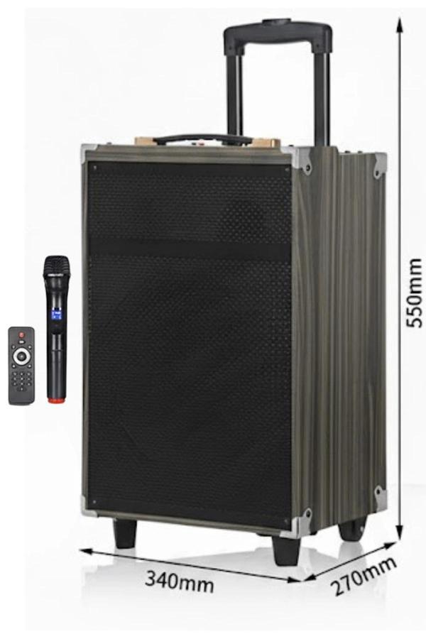 Hepu Hp-904 Partybox Bluetooth Hoparlör 12 Woofer 40W Güç 1 Kablosuz Mikrofon Kumanda - Image 1