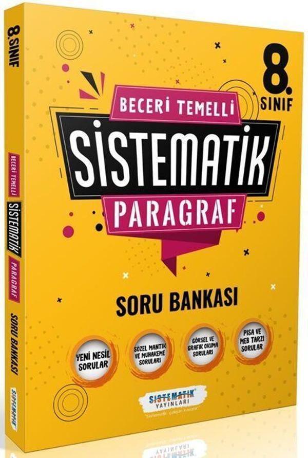 Sistematik Yayınları 8. Sınıf Beceri Temelli SİSTEMATİK Paragraf Soru Bankası - Sistem Yayıncılık - Image 1